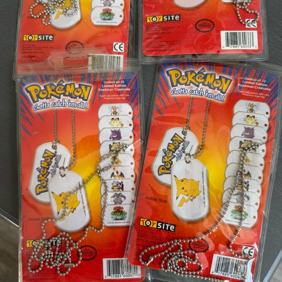 Vintage 1999 Pokemon Dog Tag Necklace lot - Picture 5 of 6